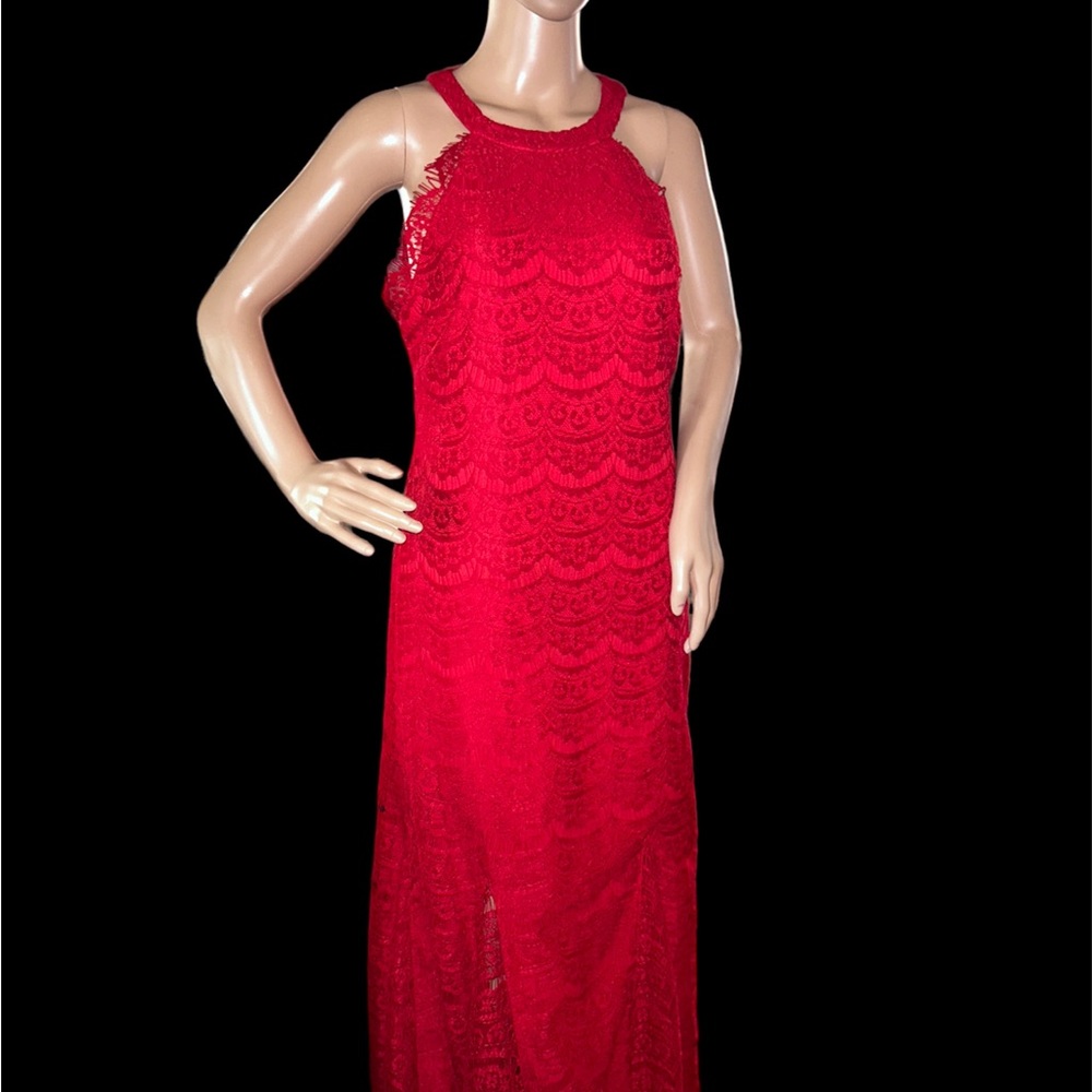 Beautiful, red, full length prom dress size 13